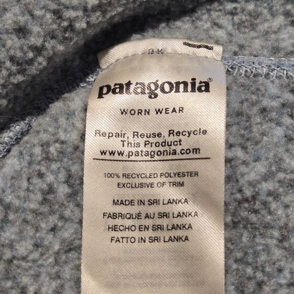 Patagonia Better Sweater 1/4 Zip Gray Blue Fleece- Size Medium HABL Blue - Picture 7 of 8